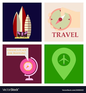 Tourism icon set included icons as tourist guide vector image