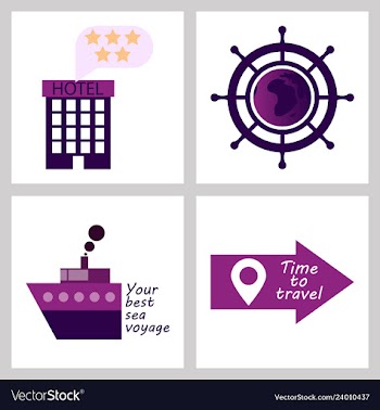 Tourism icon set included icons as tourist guide vector image