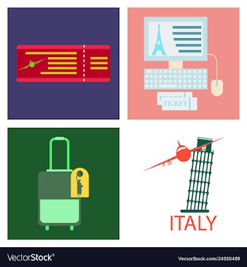 Tourism icon set included icons as tourist guide vector image