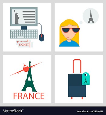 Tourism icon set included icons as tourist guide vector image