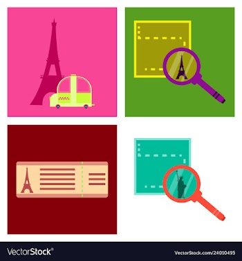 Tourism icon set included icons as tourist guide vector image