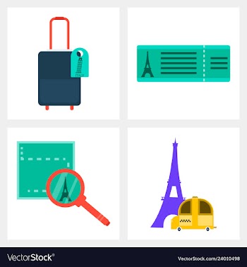 Tourism icon set included icons as tourist guide vector image