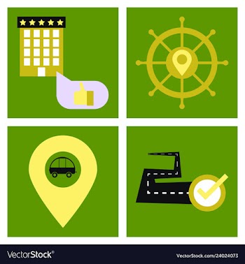 Tourism icon set included icons as tourist guide vector image