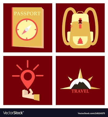 Tourism icon set included icons as tourist guide vector image