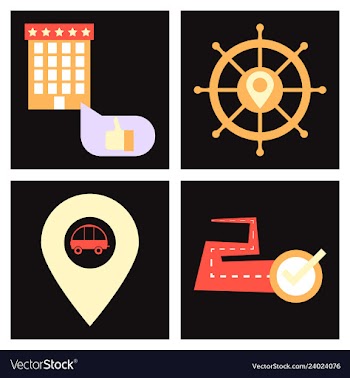 Tourism icon set included icons as tourist guide vector image