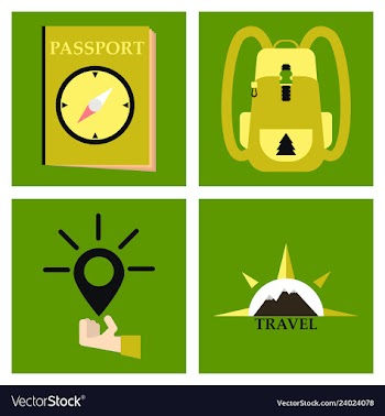 Tourism icon set included icons as tourist guide vector image