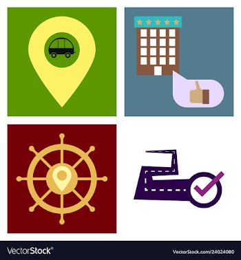 Tourism icon set included icons as tourist guide vector image