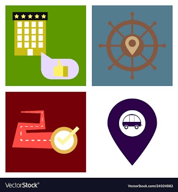 Tourism icon set included icons as tourist guide vector image
