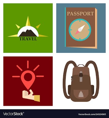 Tourism icon set included icons as tourist guide vector image
