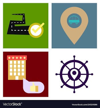 Tourism icon set included icons as tourist guide vector image