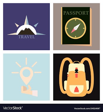 Tourism icon set included icons as tourist guide vector image