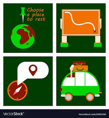Tourism icon set included icons as tourist guide vector image