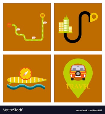 Tourism icon set included icons as tourist guide vector image