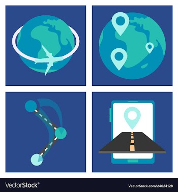 Tourism icon set included icons as tourist guide vector image