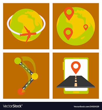 Tourism icon set included icons as tourist guide vector image