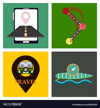 Tourism icon set included icons as tourist guide vector image