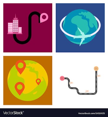 Tourism icon set included icons as tourist guide vector image