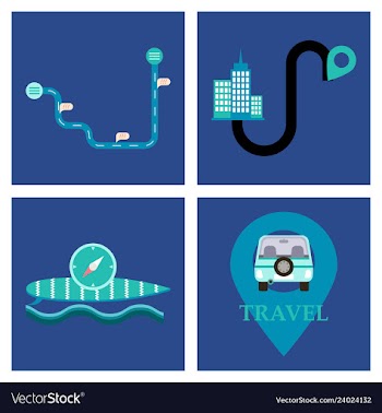 Tourism icon set included icons as tourist guide vector image