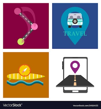 Tourism icon set included icons as tourist guide vector image