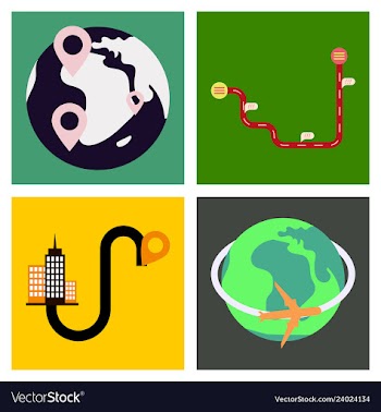 Tourism icon set included icons as tourist guide vector image