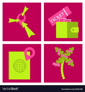 Tourism icon set included icons as tourist guide vector image