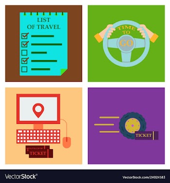 Tourism icon set included icons as tourist guide vector image