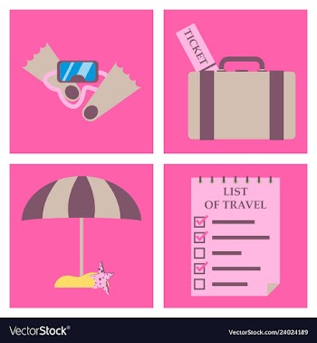 Tourism icon set included icons as tourist guide vector image
