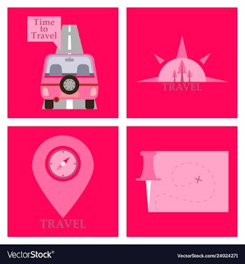 Tourism icon set included icons as tourist guide vector image