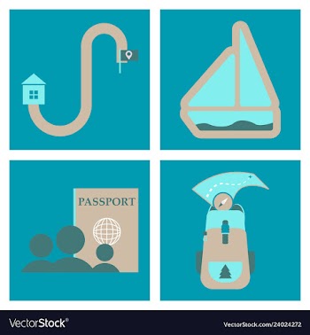 Tourism icon set included icons as tourist guide vector image
