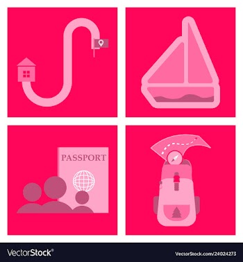 Tourism icon set included icons as tourist guide vector image