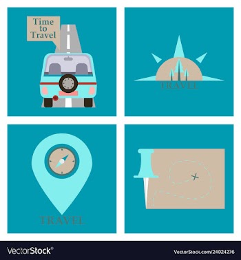 Tourism icon set included icons as tourist guide vector image