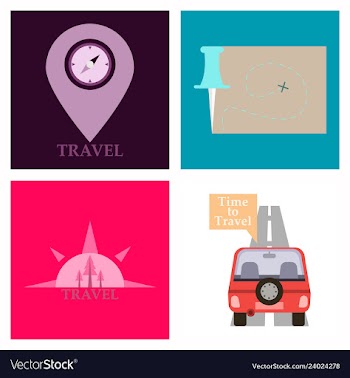 Tourism icon set included icons as tourist guide vector image