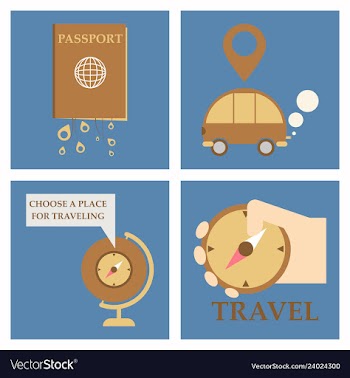 Tourism icon set included icons as tourist guide vector image