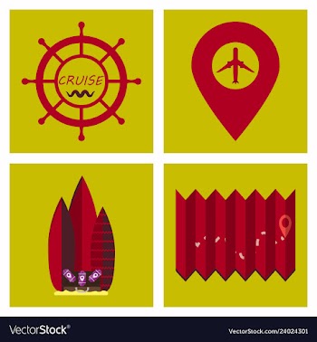 Tourism icon set included icons as tourist guide vector image