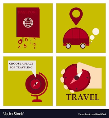 Tourism icon set included icons as tourist guide vector image