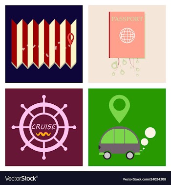 Tourism icon set included icons as tourist guide vector image