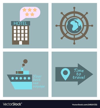 Tourism icon set included icons as tourist guide vector image