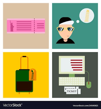 Tourism icon set included icons as tourist guide vector image