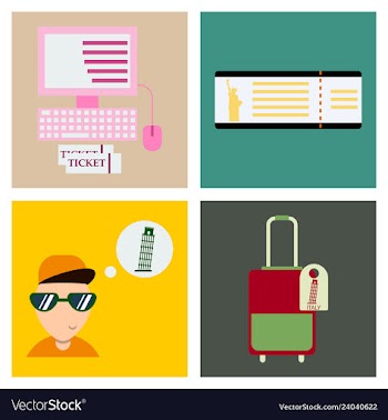 Tourism icon set included icons as tourist guide vector image