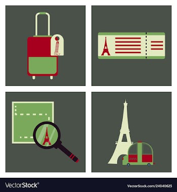 Tourism icon set included icons as tourist guide vector image