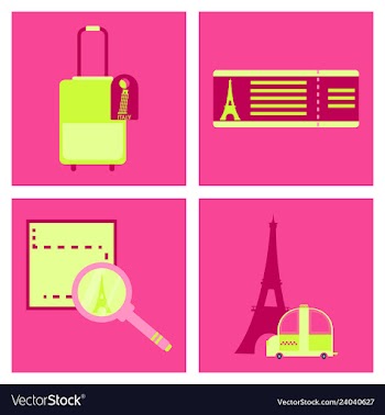 Tourism icon set included icons as tourist guide vector image