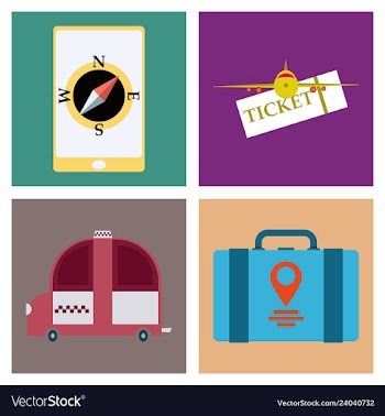 Tourism icon set included icons as tourist guide vector image