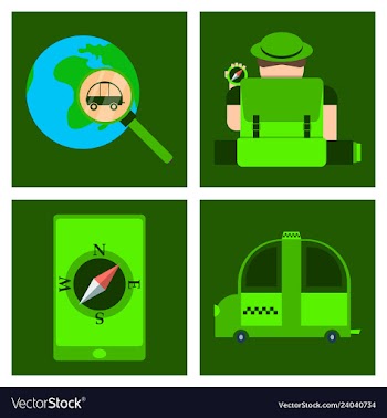 Tourism icon set included icons as tourist guide vector image