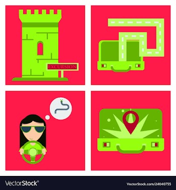 Tourism icon set included icons as tourist guide vector image
