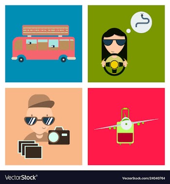 Tourism icon set included icons as tourist guide vector image