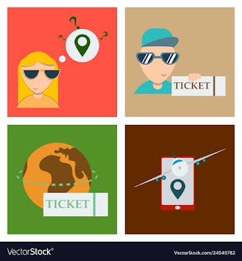 Tourism icon set included icons as tourist guide vector image