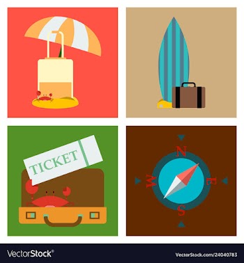 Tourism icon set included icons as tourist guide vector image