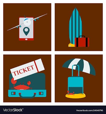 Tourism icon set included icons as tourist guide vector image