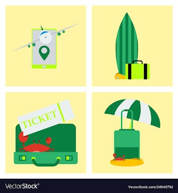 Tourism icon set included icons as tourist guide vector image