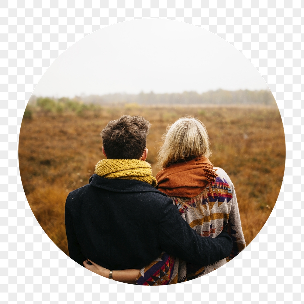 Tourist couple png badge sticker, | Free PNG - rawpixel
